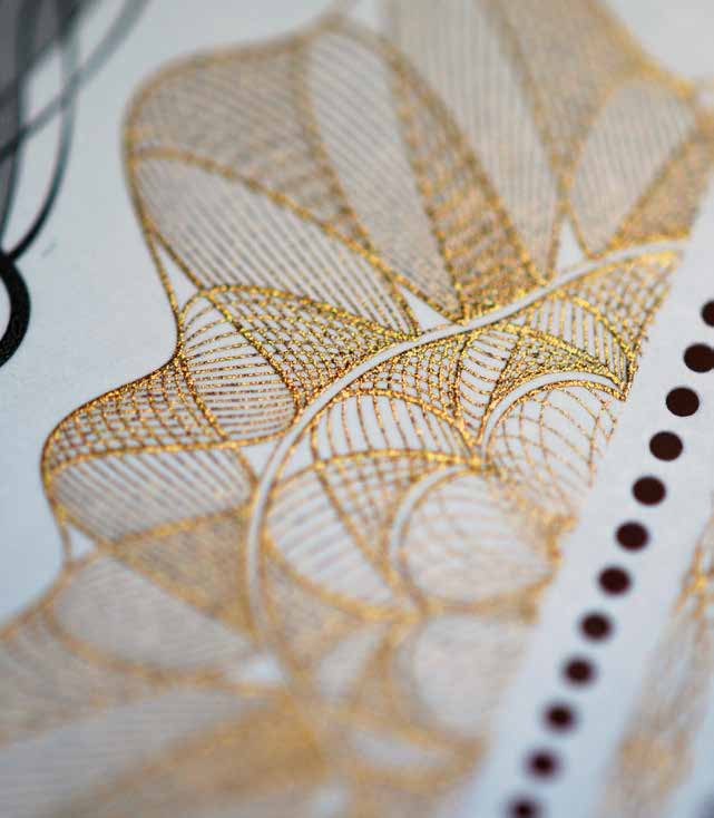 Guilloche fine line pattern