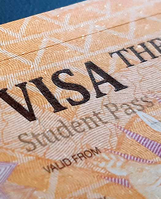 Intaglio passport visa